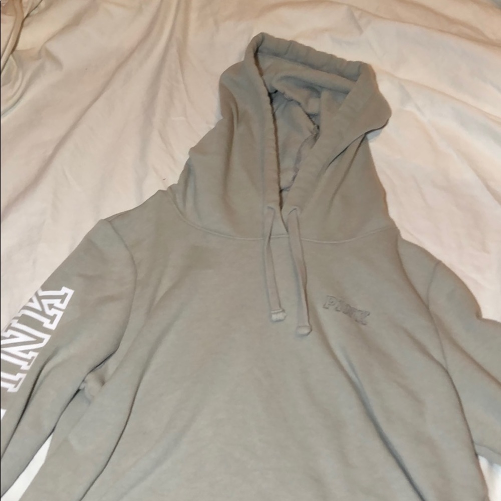 Pink cropped hoodie size large